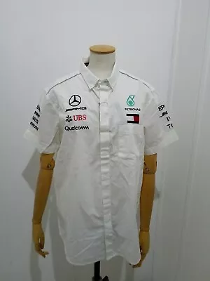 Mercedes AMG Petronas Tommy Hilfiger F1 Team White Short Sleeve Shirt BNWT • £26.25