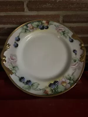 Vintage Floral And Berry Cake Plate • $15