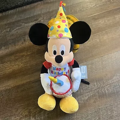 Mickey Mouse Happy Birthday Plush 18” Disney NEW • $11