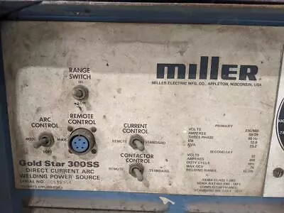 Miller Gold Star 300SS 230/460V 3-Ph DC Arc Welder • $299.99