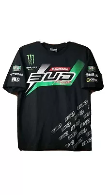 Bud Racing Kawasaki Motorcross Monster Energy Tshirt Black Youth Medium • £12.16