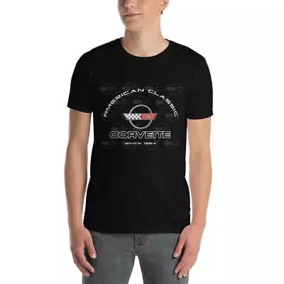 SUNBELTGIFTS C4 Corvette Flag Short Sleeve T-shirt • $38.95