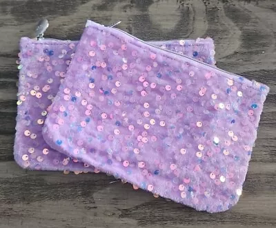 2 IPSY Glam Bags In Purple Sequins Jan 2024 New Bag Only • $9