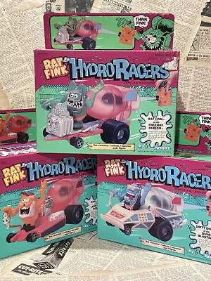 Lot 3 Rat Fink Raw Jaw Dirty Doug Hydro Racers Set Kenner 1990s Vintage Toy Rare • $390.55