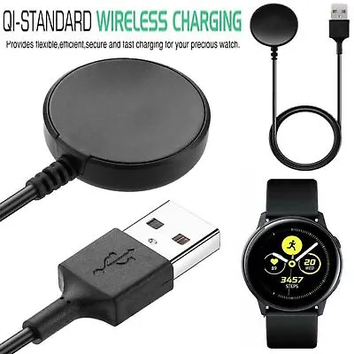USB Fast Charging Magnetic Charger Cable For Samsung Galaxy Watch 6 5 4 Active 2 • £4.89