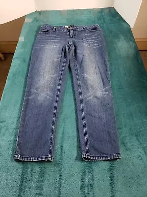 Mossimo Jeans Sz 4 Womens Blue Mid Rise Stretch Ladies Pants Skinny Boyfriend • $15.97