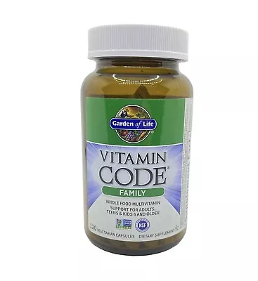 Garden Of Life Vitamin Code Family 120 Veggie Capsules - Gluten-Free BB 05/24 • $19.49