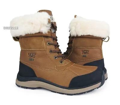 UGG Adirondack III Chestnut Leather Fur Boots Womens Size 7.5 -NEW- • $166.20