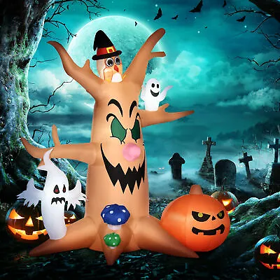 8ft Inflatable Halloween Giant Dead Tree Blow-Up Outdoor Display With Lights • £49.99