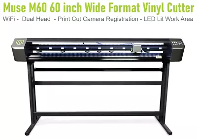 Muse M60 Vinyl Cutter 60 Inch WiFi Dual Head Print Cut Camera Registration • $1400