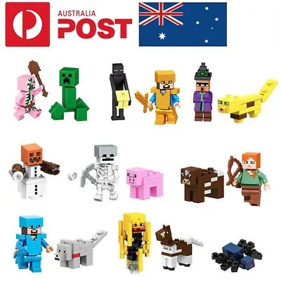 $15.98 • Buy 16PCS Figurines Cute Minecraft Steve Creeper PVC Action Figure Toys Cake Topper