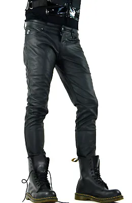 Tripp Nyc Gothic Punk Emo Vegi Leather Pvc Goth Skinny Pants Jeans Biker Vx7281m • $64.99