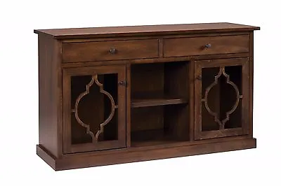 Amish Transitional Server Buffet Bellamy Solid Wood Glass Doors 68 W • $2550