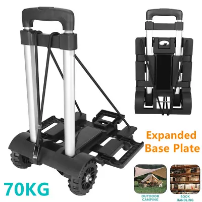 £18.89 • Buy Lightweight Folding Foldable Hand Sack Truck Barrow Cart 4 Wheel Trolley 70KG