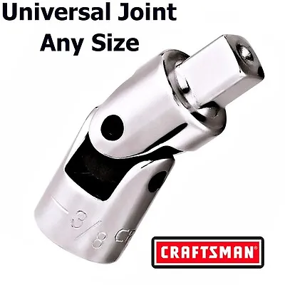 Craftsman 1/4  3/8  1/2  In. Universal Joint - Swivel Ratchet Tool - ANY SIZE • $8.15