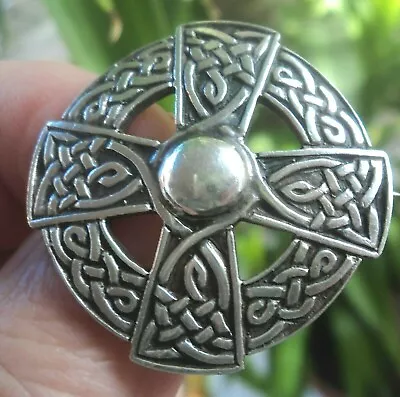£68.99 • Buy Vintage Silver Scottish Iona Shield Cross Brooch John Hart 1960s + 1978 Scotland