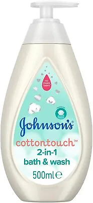 £4.99 • Buy Johnson's Baby Cotton Touch 2-in-1 Bath And Wash 500ml  FREE DELIVERY