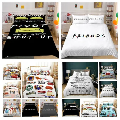 £33.61 • Buy Home Bedclothes 3D Friends Print Bedding Suit Duvet Cover Pillowcase Bed Set