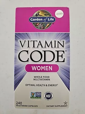 Garden Of Life Vitamin Code Women Multi 240 Caps Exp 09/24 1G • $36.98