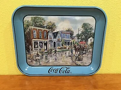 Vtg 1994 Coca Cola Tray  Main Street  Dresden Ohio 1992 Leslie Cope Painting • $15.99