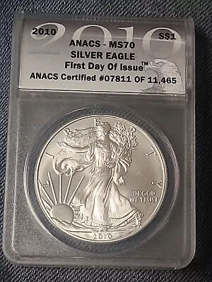 Ms 70 2010 Silver Eagle Anacs • $39.99
