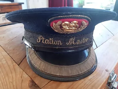 Station Master Train Railway Hat Cap 1960 Badges J Compton & Sons Webb London • £87