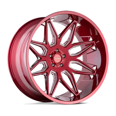 1 New Candy Red Tuff T3B 24X14 -72 5X127 • $425.65