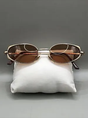 Gianni Versace Vintage Sunglasses Mod H56 Col 13m 51-18 Medusa Gold Tone Frames • $199
