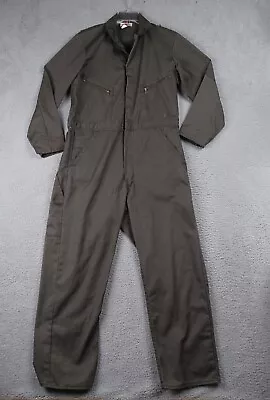 DICKIES Coveralls Mens Sz 40 Gray Long Sleeve Jumpsuit Mechanic Work Cotton Poly • $39.90