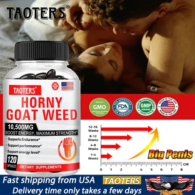 Horny Goat Weed Complex Male Enhancement Pills And Testosterone Booster • $15.21