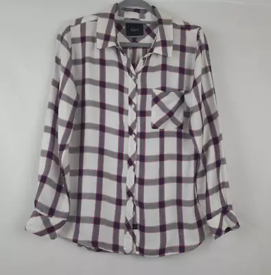 Rails Size M Plaid Long Sleeve Rayon Collared Women's Top Shirt • $20