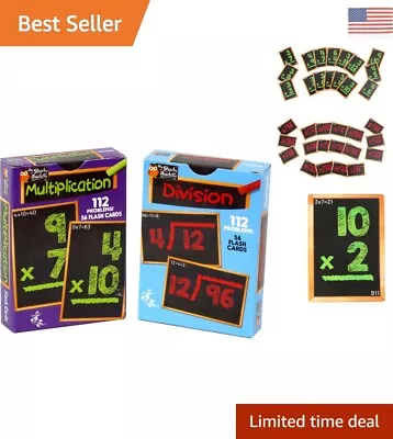 Multiplication & Division Flash Cards - 112 Problems Per Pack - Easy To Read • $13.99