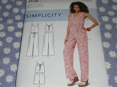 Simplicity 9125 Misses Maxi-dress Jumpsuit & Romper Pattern-new-uncut-sizes 4-26 • $8.99