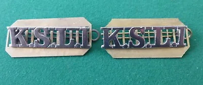 British Army White Metal Shoulder Titles - King's Shropshire Light Infantry KSLI • £12.99