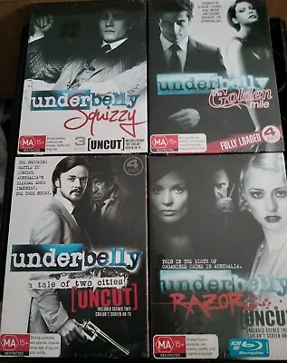 Underbelly DVD Bundle Series A Tale Of Two Cities+ Squizzy + Golden Mile + Razor • £49.63