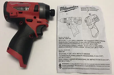 NEW MILWAUKEE 2553-20 M12 12V 12 Volt FUEL 1/4  Hex Impact Driver W/ Belt Clip • $79.95