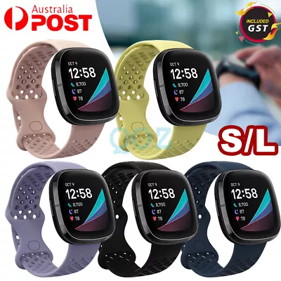 New Silicone Replacement Bands For Fitbit Versa 3 Sense Watch Band Sport • $9.03