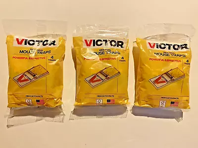 ~ 3 Packages Of Victor Wide Pedal Mouse Traps ~ Disposable ~ New In Packages ~ • $15.99