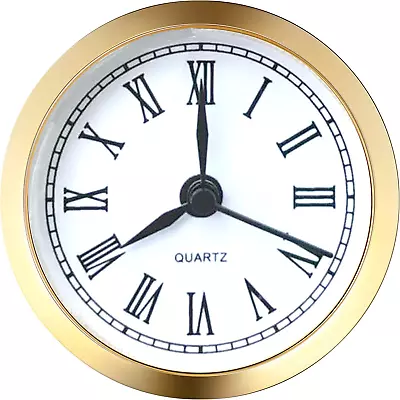 Mini Clock Insert 2.4 Inch (61 Mm) Round Quartz Clock Fit-Up Movement Miniature • $14