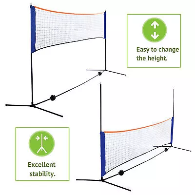 10ft Badminton Volleyball Tennis Net Set With Stand/ Carry Bag Height Adjustable • $36.58