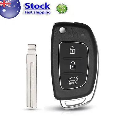Replacement 3 Button Flip Key Remote Case Fob Shell For Hyundai I30 I20 Elantra  • $8.99