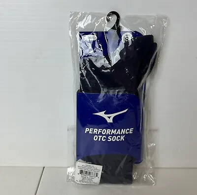 Mizuno Size Small (Y 1-6 W 4-7) Navy Performance OTC Athletic Socks 1 Pair NWT • $10.71