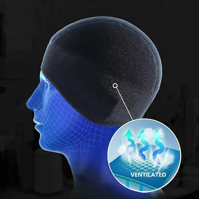 Men Black Skull Cap With Ear Flaps Winter Windproof Soft Warm Fleece Beanie Hats • $7.99