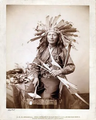Indian Native American Chief Headdress 10x8 Photo Print Poster Picture • £4.50