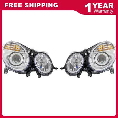 Headlights Set | For 2007-2009 Mercedes-Benz E350 E550 E63 AMG E320 E300 E280 • $311.24