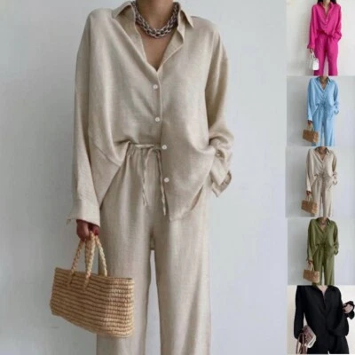 £14.29 • Buy UK Ladies 2pcs T-shirt Long Trousers Sets Loungewear Suit Lounge Wear Plus Size