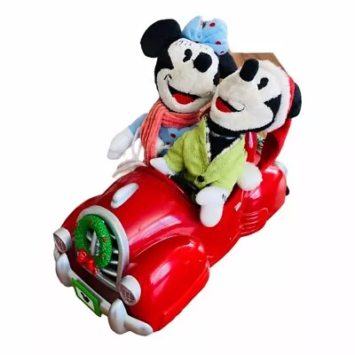 Vintage Disney Christmas Mickey Mouse Minnie Mouse Red Truck Decor Lights Up  • $49.99