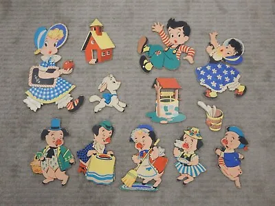 Vintage Mother Goose Pin-Ups Nursery Wall Decor Dolly Toy Co. LOT • $29.99