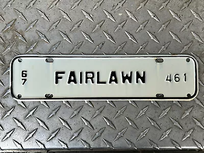 $495 • Buy 1967 Fairlawn Virginia Va License Plate Town Tag Topper Chevy Ford Mopar Buick