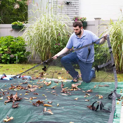 $159.99 • Buy Robelle Swimming Pool Standard 16' X 32' Rectangular Leaf Net Cover - Black